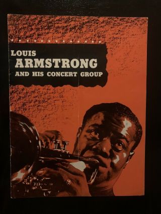 Antique 1952 Louis Armstrong And His Concert Group Program Booklet