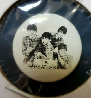 Vintage 1964 The Beatles Pinback Button John Paul George Ringo 1 " Pin
