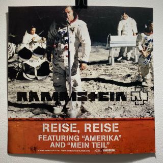 Rammstein Store Promo Flat Poster Insert 12 " 2 Sided Reise 2004