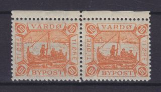 Norway Local Post Vardo 1893,  4 Pair,  Mnh
