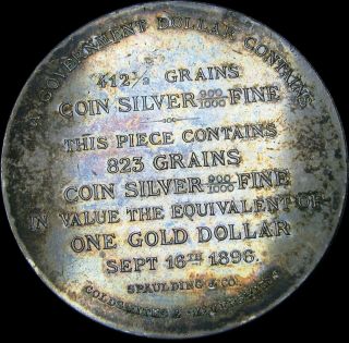 1896 Bryan Dollar Silver So Called Dollar Rare Coin L@@k - - - Stunning - - -