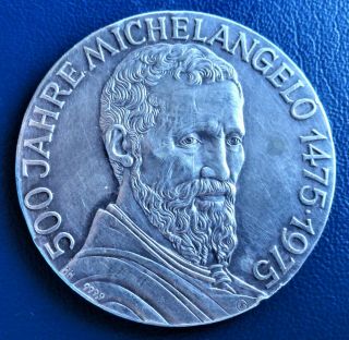 Germany Comemorative Silver Medal 500 Jahre Michel Angelo 1475 - 1975