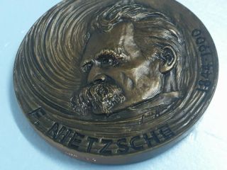 Antique Bronze Medal F.  Nietzsche 1844 - 1900 Signed José de Moura 72 nº 95 2