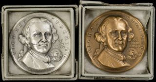 Richard Stockton Medallic Arts Company Silver & Bronze Medal Itemj6031