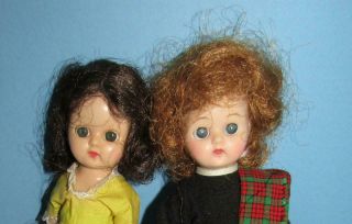 Vintage 8 " Cosmopolitan Ginger Dolls 2 Of Them 1950 