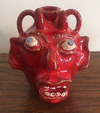Steve Abee Mini Devil Face Jug North Carolina Pottery