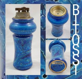 Bitossi Lighter By Aldo Londi In Rimini Blue - Mid - Century Modern