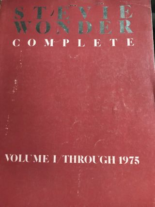 Stevie Wonder Complete Vol 1 Through 1975 Music Book Sheet Music