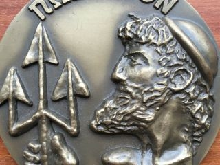 antique rare bronze medal of Poseidon 2