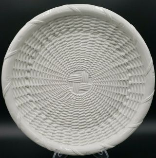 Tiffany & Co White Wicker 15 " Chop Plate/ Rnd Platter