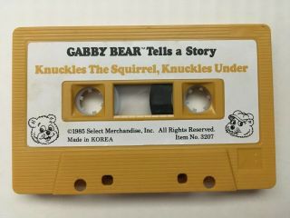 Vintage 1985 Gabby Bear Tells A Story Cassette Tape Knuckles Squirrel 2
