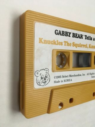 Vintage 1985 Gabby Bear Tells A Story Cassette Tape Knuckles Squirrel 3