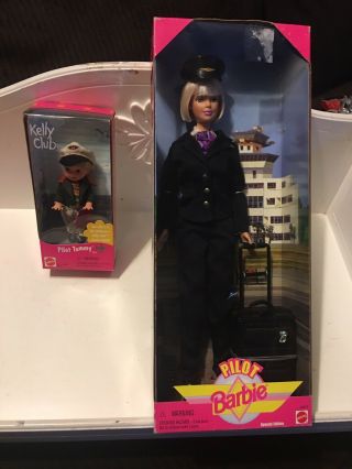 1999 Barbie Pilot - And Kelly Club Pilot Tommy Dolls