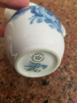 Royal Copenhagen Denmark - Blue Flowers - Coffee Pot,  Creamer,  and Sugar 3