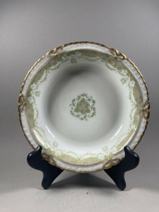 Set Of 12 Antique Theodore Haviland Limoges Coupe Soup Bowls Floral,  Gold Trim