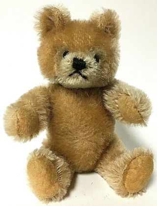 Vintage 7” Golden Tan Mohair Jointed Teddy Bear