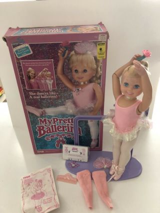 1990 My Pretty Ballerina Doll By Tyco - Pink Ballerina Outfit And Accessories