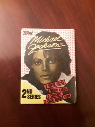 Topps 1984 Michael Jackson Series 2 3 Card,  3 Sticker Wax Pack