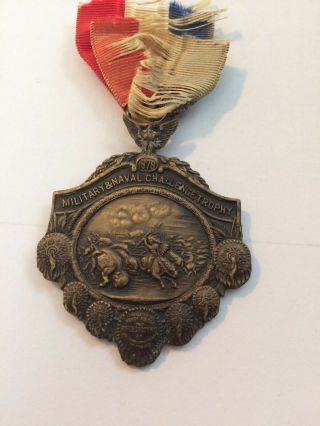 1879 Military And Naval Challenge Trophy Rifle Shooting Medal Buffalo Indian