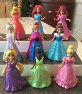 9 Polly Pocket Disney Princesses Magiclip Magic Clip Dresses