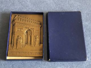 Antique French Table Medal,  Bronze,  Circa 1930 Trafalgar Ark 2