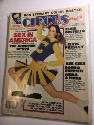 Circus Feb.  1979 Elvis Presley Costello Bee Gees Donna Summer Rod Stewart Poster