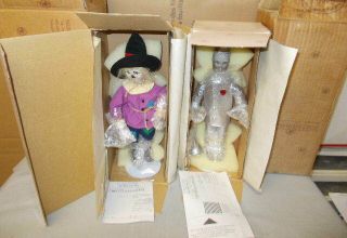 The Ashton_drake Galleries Wizard Of Oz Scarecrow,  Tin Man Boxed W/shipping Boxes
