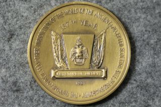 1987 Constitution Bicentennial Scottish Rite Freemason / Bronze Medal L01248 2
