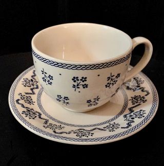 Set Of 6 Laura Ashley Petite Fleur Blue Tea Cups & Saucers,  6 Bread Butter Plate