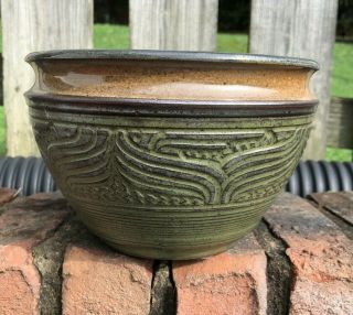 Charles Smith Pottery Planter Signed 2/00 Mobile Alabama 7.  5” W X 5” H