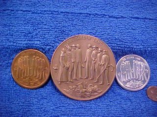 1769 1969 California Bicentennial 999 Silver Bronze & Copper Medal Set Pmac