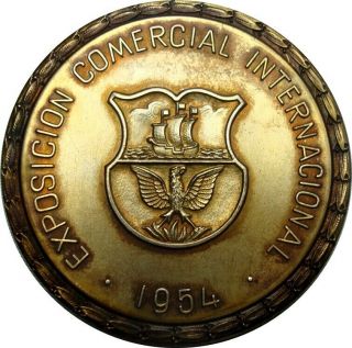 1954 Exposicion Comercial Internacional Ciudad de Colon Panama - Huguenin Medal 2