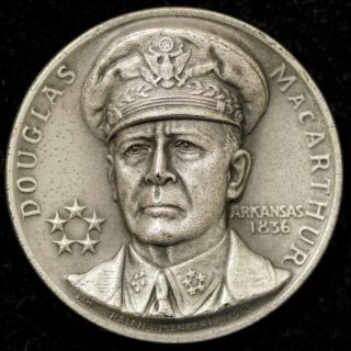 Douglas Macarthur Arkansas Medallic Arts Company Silver Medal Itemj6015