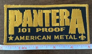 Pantera (101 Proof) Official Woven Patch Vintage American Metal