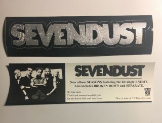 1 Sevendust Sticker - Rare Promo Rock Music Seasons Tvt Records Sticker Loy