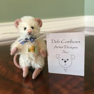 Miniature Mohair Mouse Cuthbert By Deb Canham,  Artist Designs Inc.  With Tag