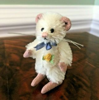 Miniature Mohair Mouse CUTHBERT by Deb Canham,  Artist Designs Inc.  with Tag 3