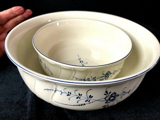 3 Villeroy & Boch Vieux Luxembourg 7 " 8 " & 10 " Bowls White Porcelain
