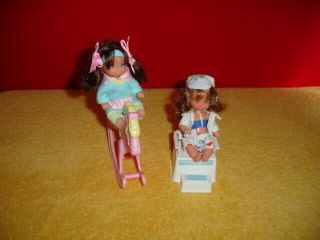 Barbie Heart Family Cousins (janet & Nellie) With Accessories