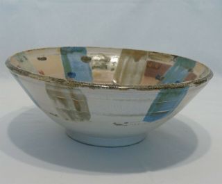MARGARET FLOWERS San Antonio Texas Artist Glaze Test Pottery Ceramic Bowl 2