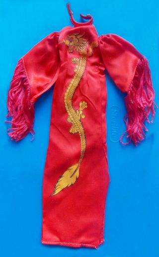 1976 Cher 12 " Mego Doll - - Dragon Lady - - Red Oriental Dress Eds