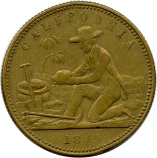 1849 California Gold Miner Liberty Head Counter Gold Rush Resembles $5 Gold