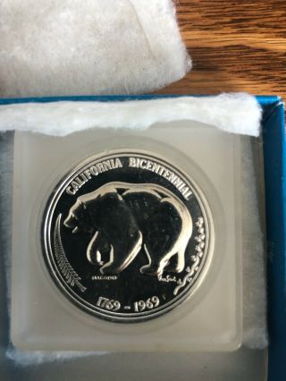 1969 California Bicentennial.  925 Silver Medallic Art Co.  Proof