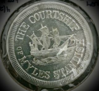 1923 Hollywood silent movie advertising token - The Courtship of Myles Standish 2