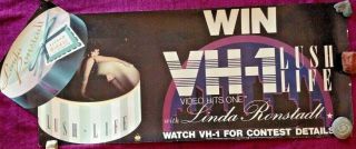 Linda Ronstadt Lush Life Vh1 Contest Giant Cardboard Poster 1985 Asylum,  Electra