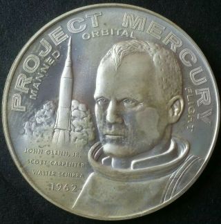 1962 Heraldic Art Project Mercury Telstar Sterling Silver Medal