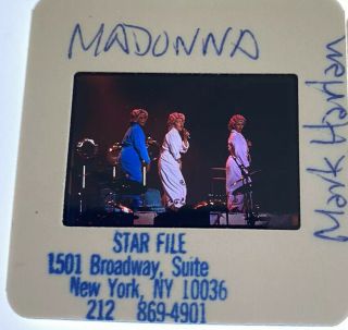 Madonna Concert Hair Rollers Singer On Stage 35mm Transparency Slide