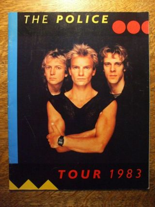 The Police 1983 Tour Book Synchronicity Sting Stewart Copeland Andy Summers A&m