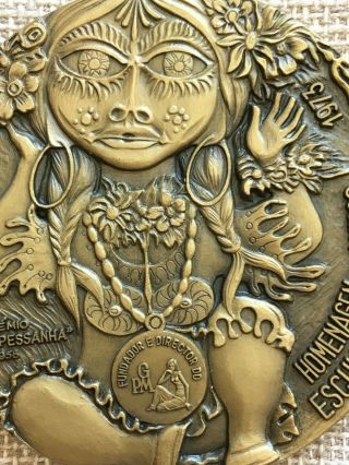 antique rare bronze medal Made by Vasco Berardo/Cabral Antunes,  1973 2
