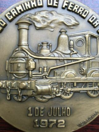 antique and rare bronze medal of Trans - Zambesia railway,  from 1972 2